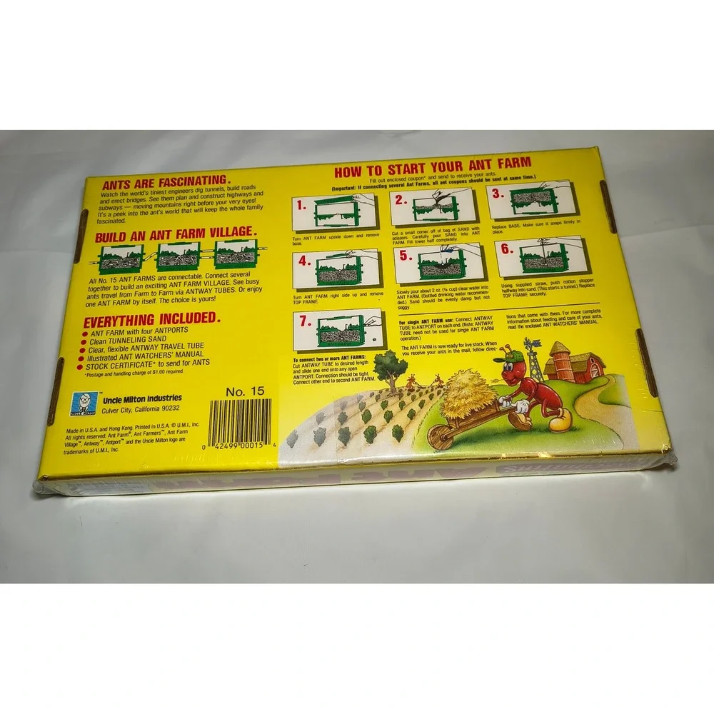 Uncle Milton's Fascinating Ant Farm No. 15 Regular Size 6x9 Connectable Kit New
